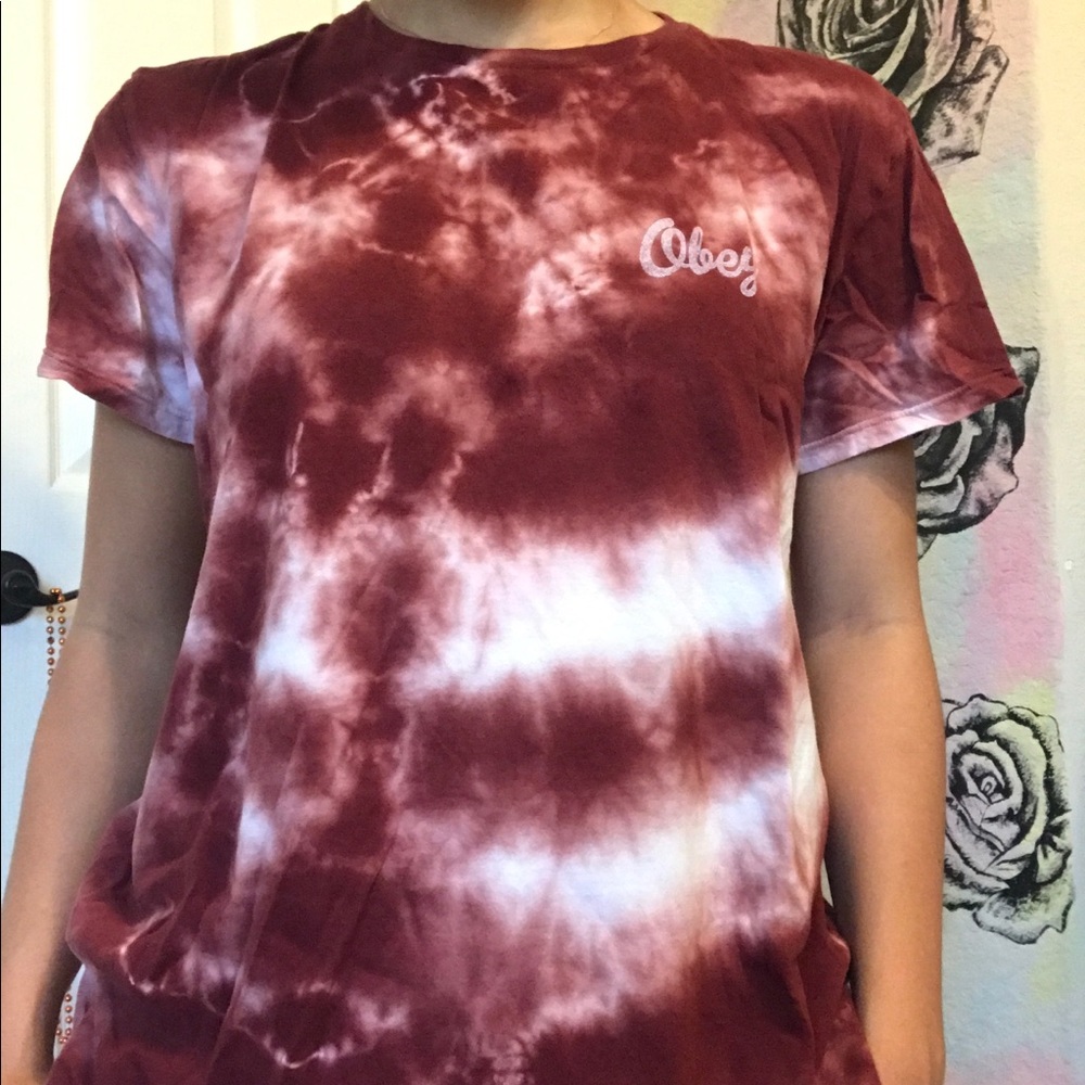 Tie dye obey tee